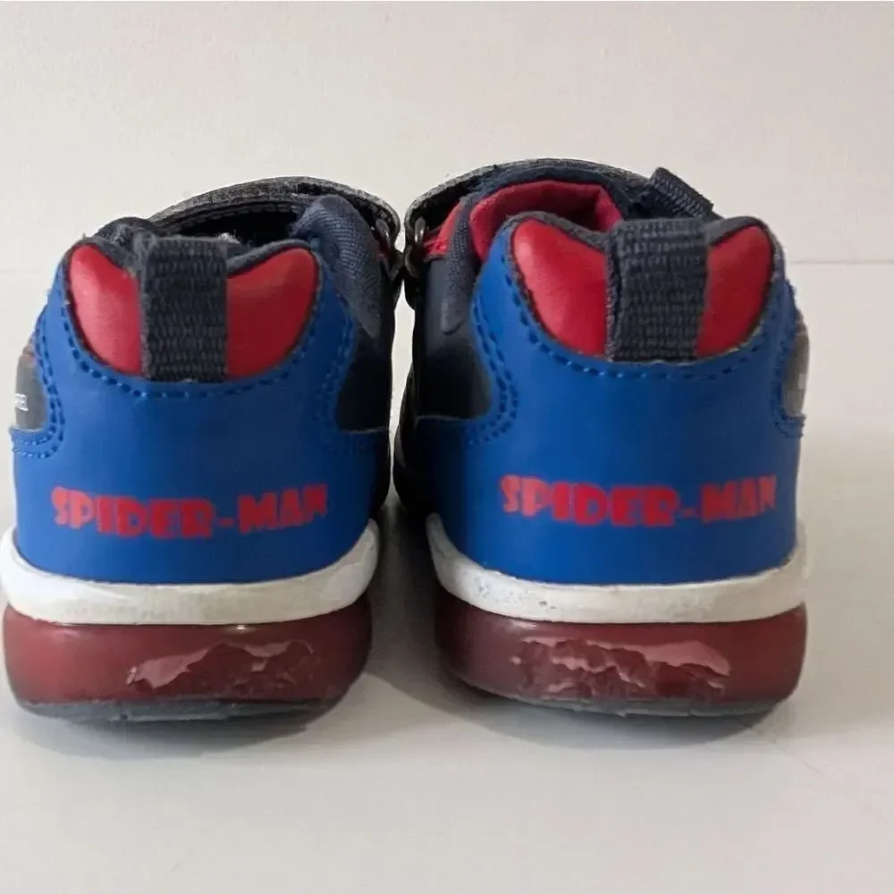 GEOX Sport Spiderman Light Up Strap Boys Sneaker 6.5